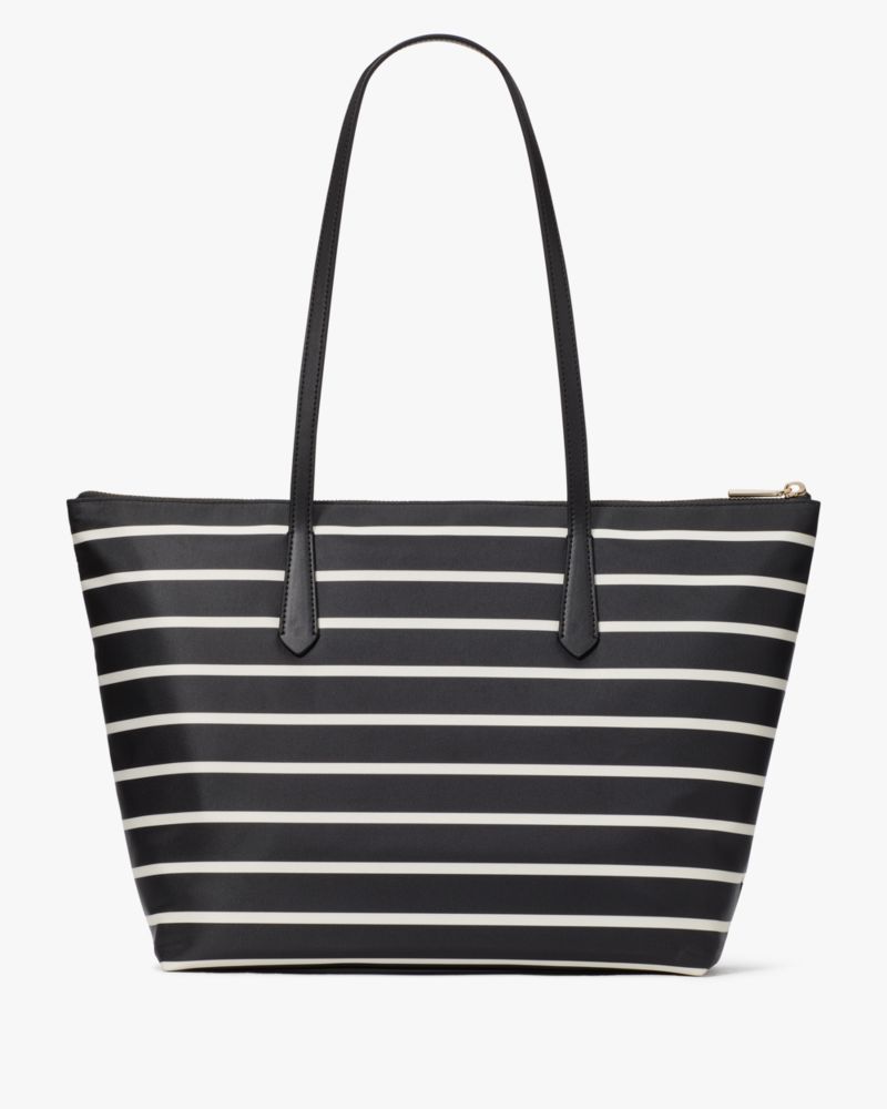 Kate spade black store and white striped purse