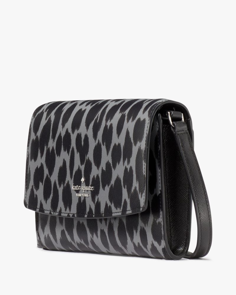 Kate Spade Perry Leather Crossbody (Black): Handbags