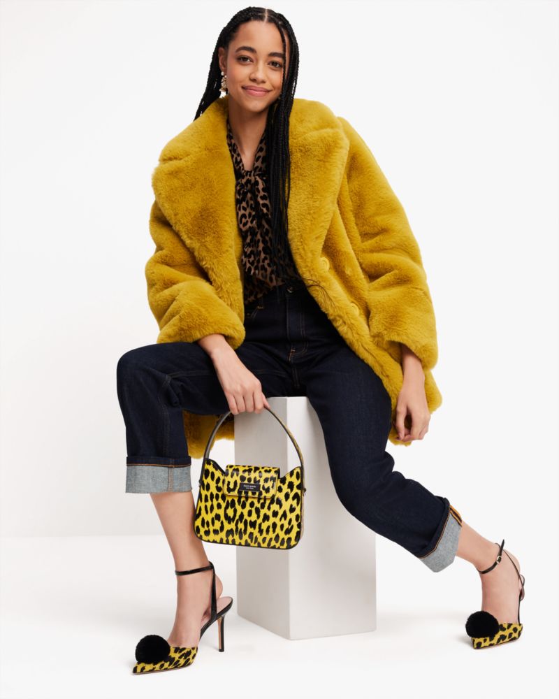 Kate Spade,プラッシュ フォウ ファー ジャケット,アウター,