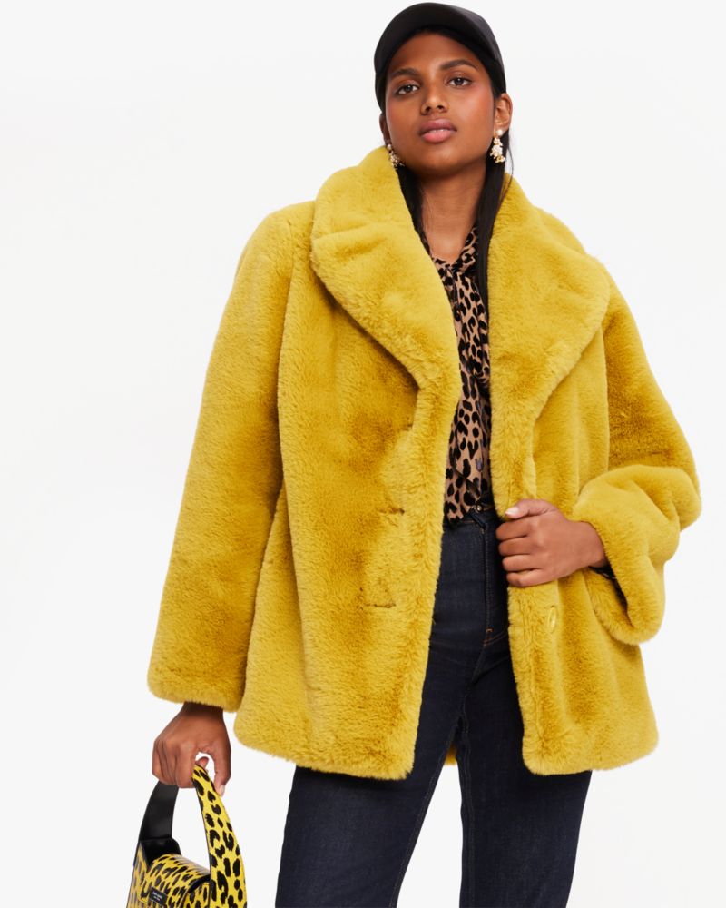 Plush Faux Fur Jacket | Kate Spade New York