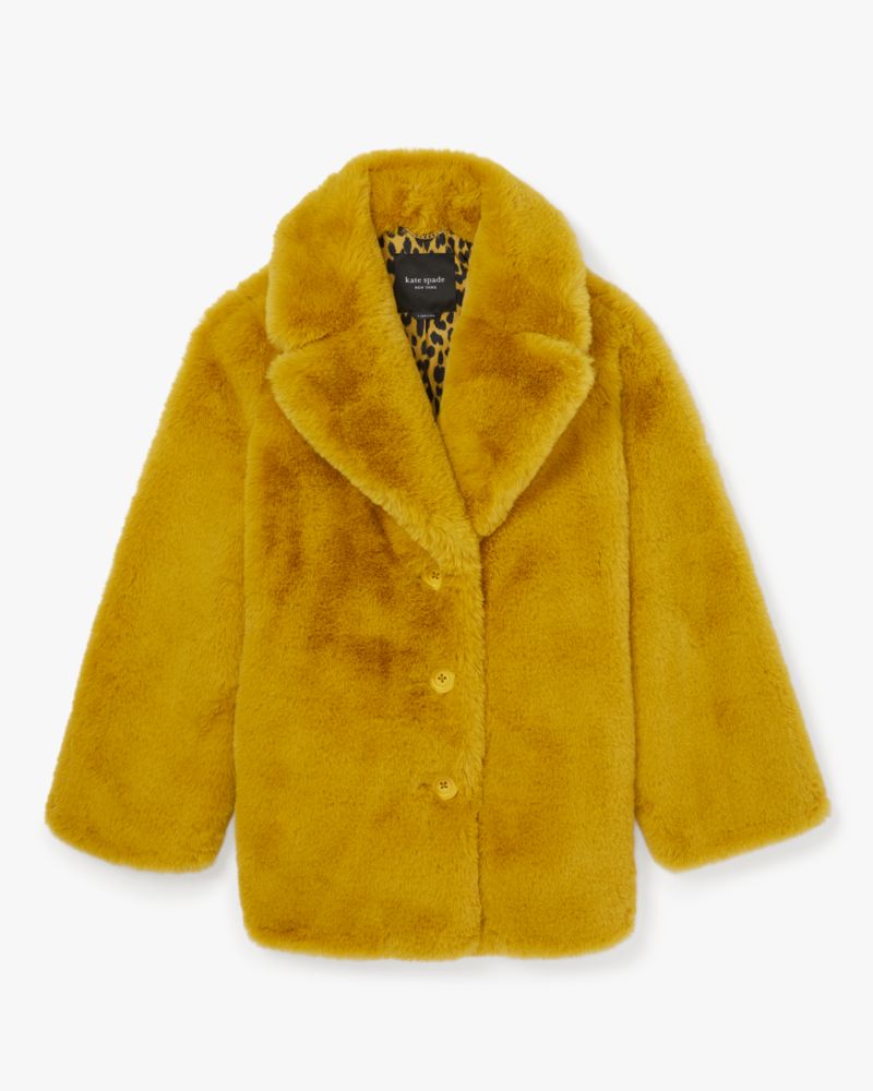 Kate Spade,Plush Faux Fur Jacket,