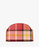 Kate Spade,Morgan Museum Plaid Double-zip Dome Crossbody,Small,Red Multi
