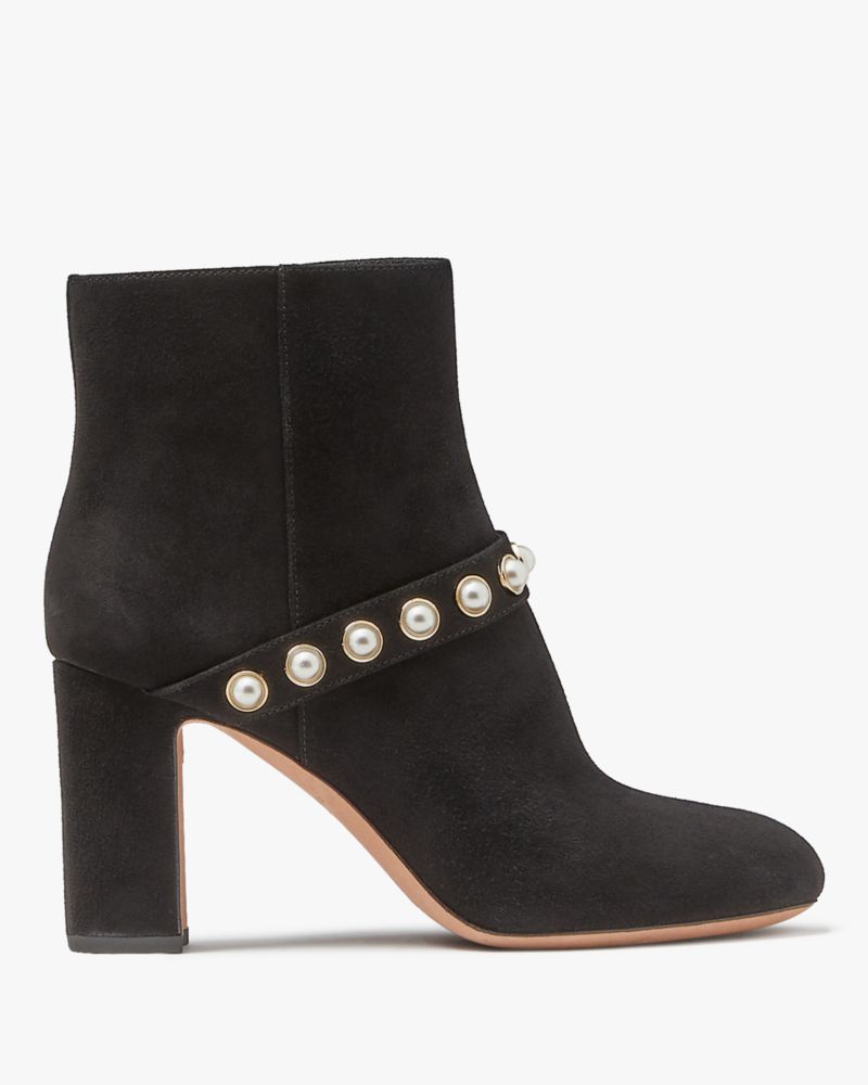 Kate Spade,Stunner Pearl Booties,Black