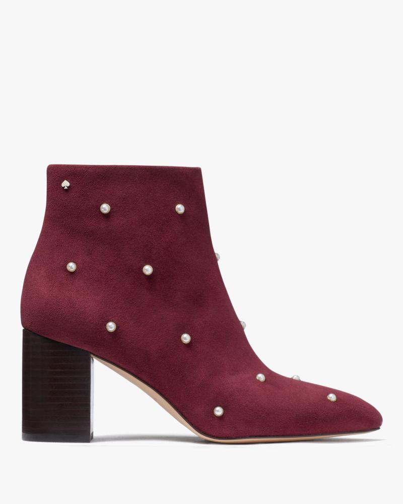 Booties with pearls on heels hotsell