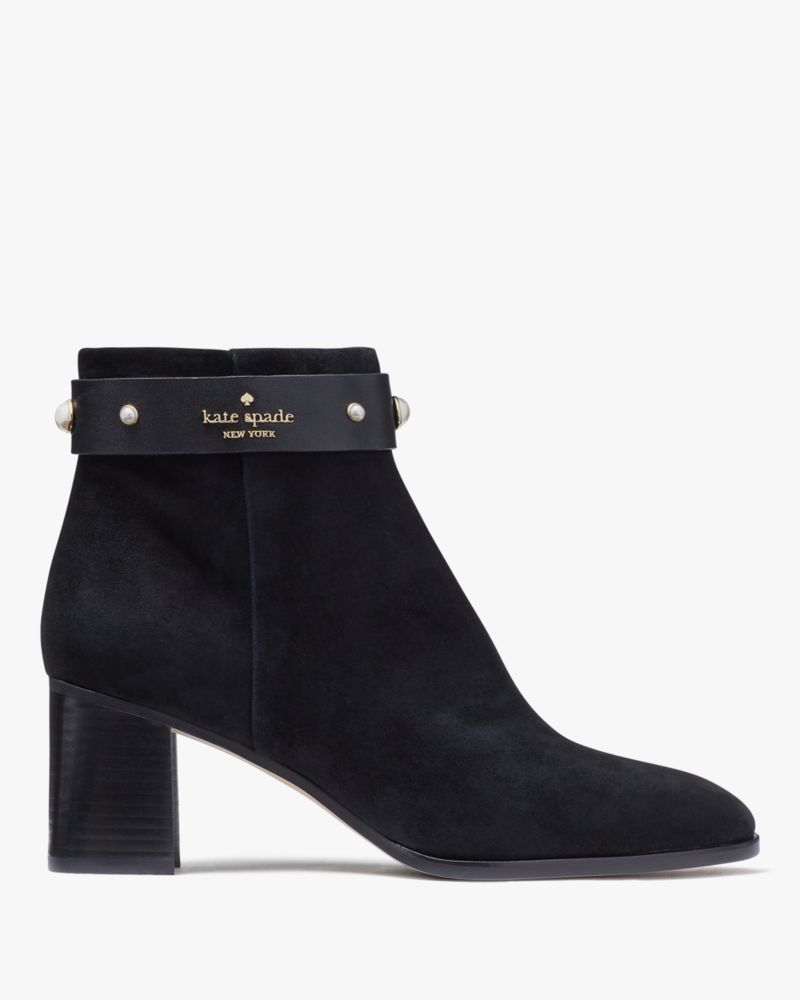 Kate Spade Outlet Morgan Pearl Booties Black 6