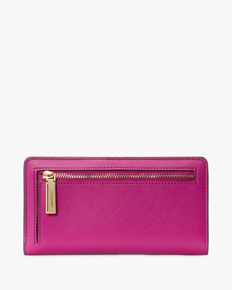 Kate Spade,Schuyler Large Slim Bifold Wallet,Baja Rose