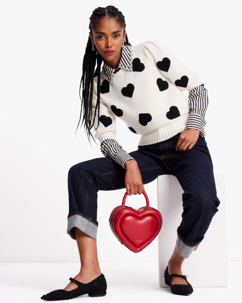 Kate Spade Scattered Hearts Crochet Sweater. 4