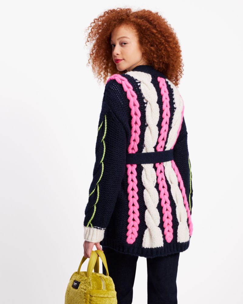 ❤︎さま専用【PUR】cable handknit cardigan momo-alpaca-nylon-wool-