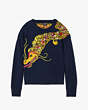 Kate Spade,Lunar New Year Dragon Sweater,Blazer Blue Multi