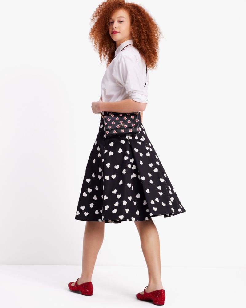 Scattered Hearts Midi Skirt | Kate Spade New York