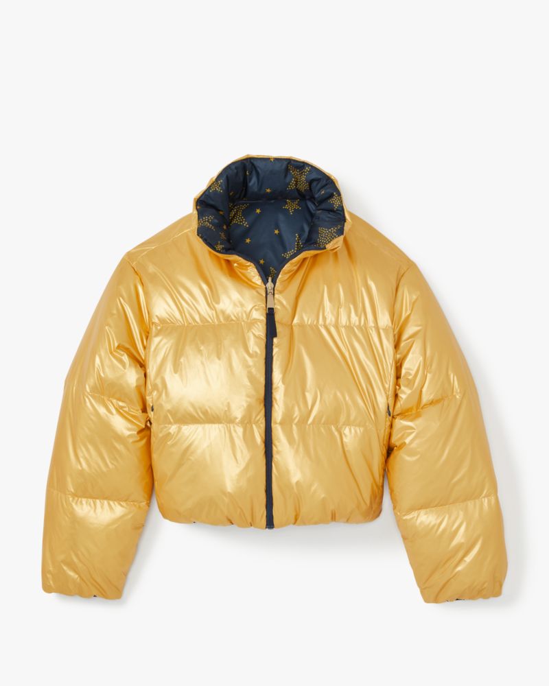 Kate Spade,Reversible Puffer Jacket,Blazer Blue/Gold