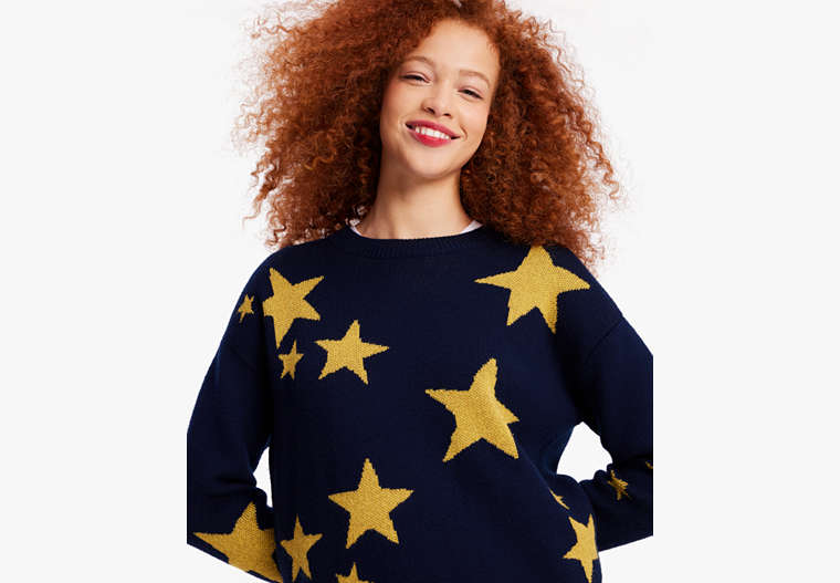 Kate Spade,Star Sweater,Blazer Blue