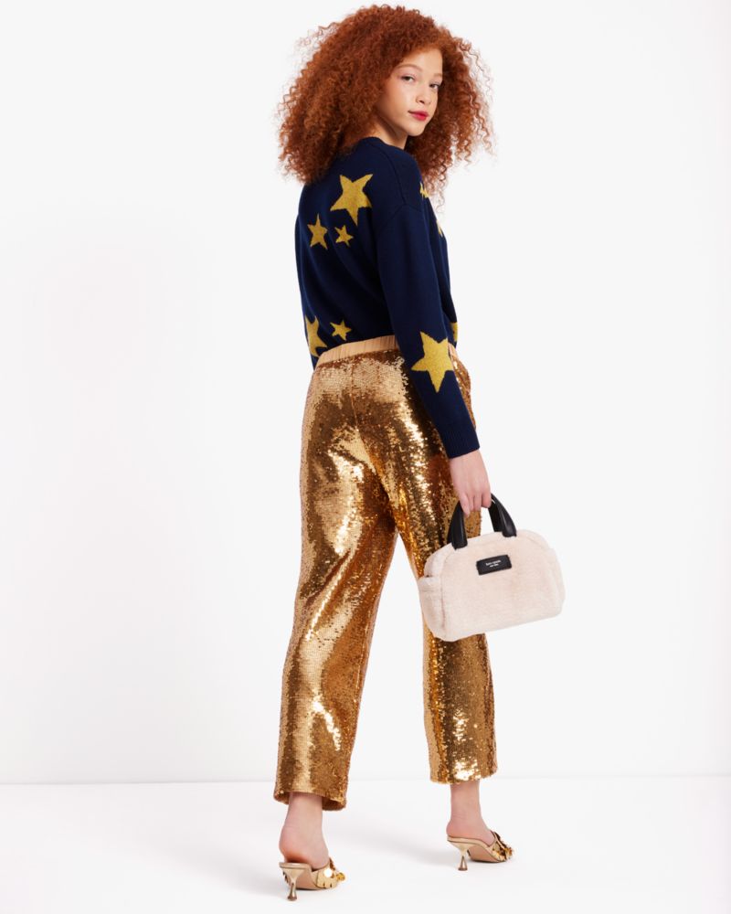 In The Style exclusive sequin jogger in light gold - ShopStyle Activewear  Trousers