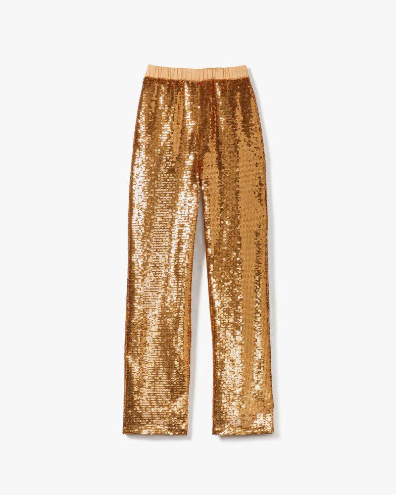 Kate Spade,Sequin Jogger Pants,New Gold Luxor