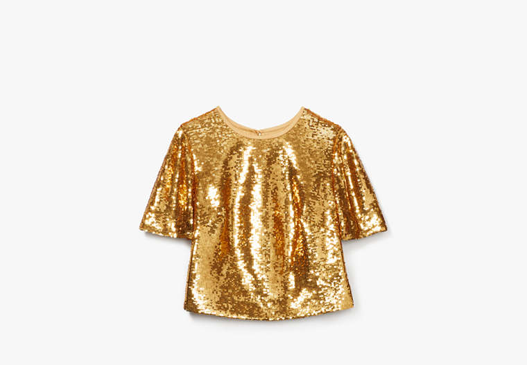 Kate Spade,Sequin Top,New Gold Luxor