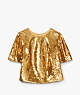 Kate Spade,Sequin Top,New Gold Luxor