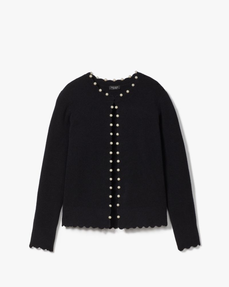 Scallop Pearl Embellished Cardigan | Kate Spade New York