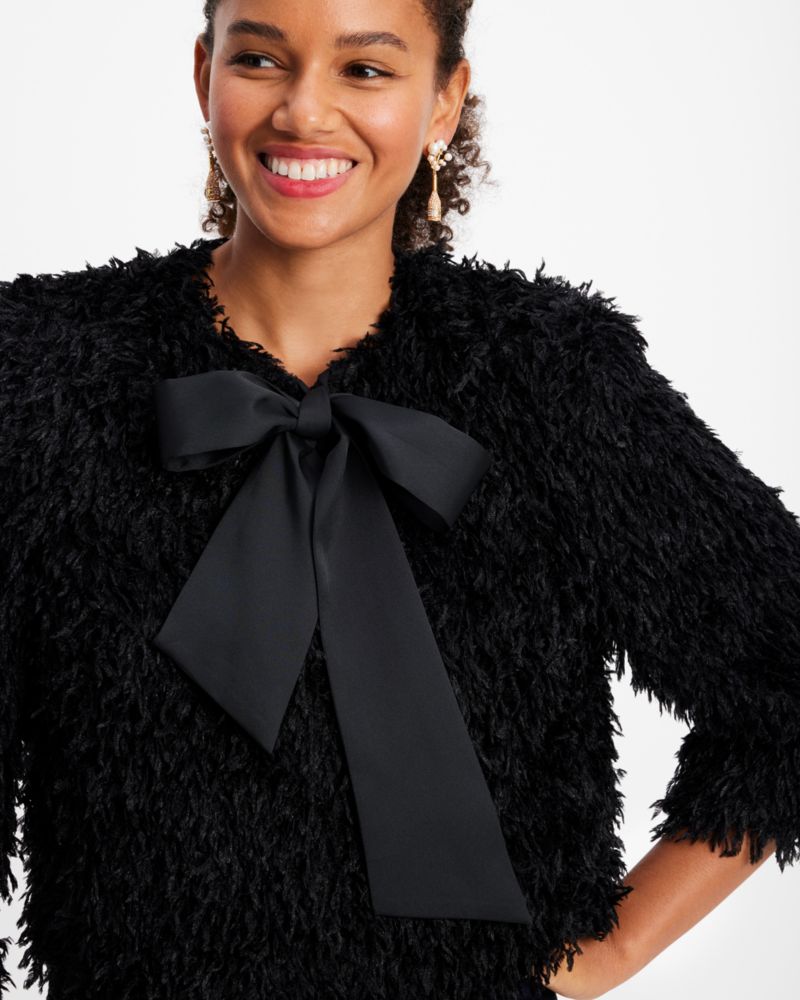 Faux Feather Bow Jacket | Kate Spade UK