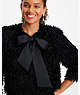 Kate Spade,Faux Feather Bow Jacket,Black