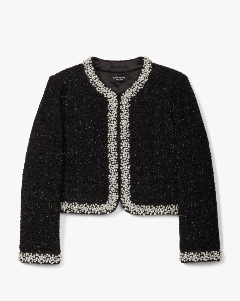 Kate Spade,Embellished Tweed Jacket,