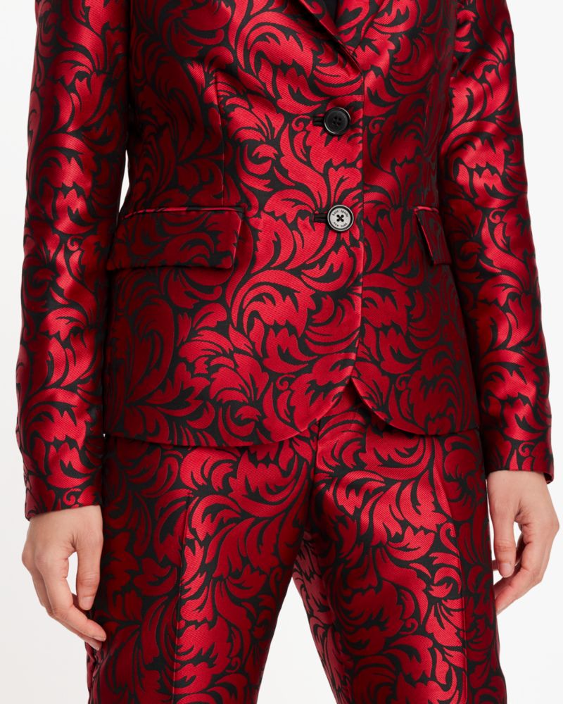 Flourish Swirl Brocade Blazer