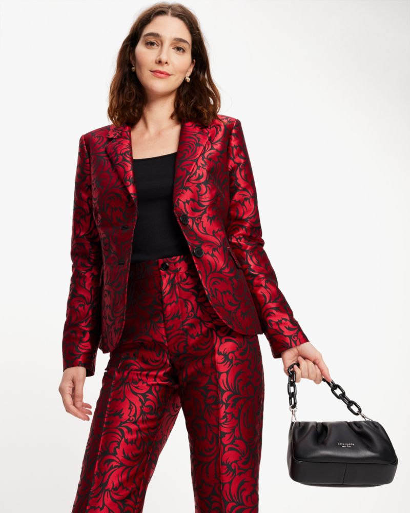 Flourish Swirl Brocade Blazer