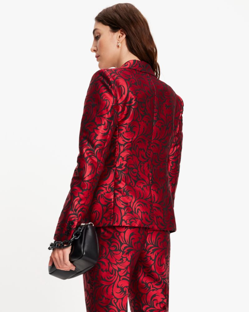 Flourish Swirl Brocade Blazer