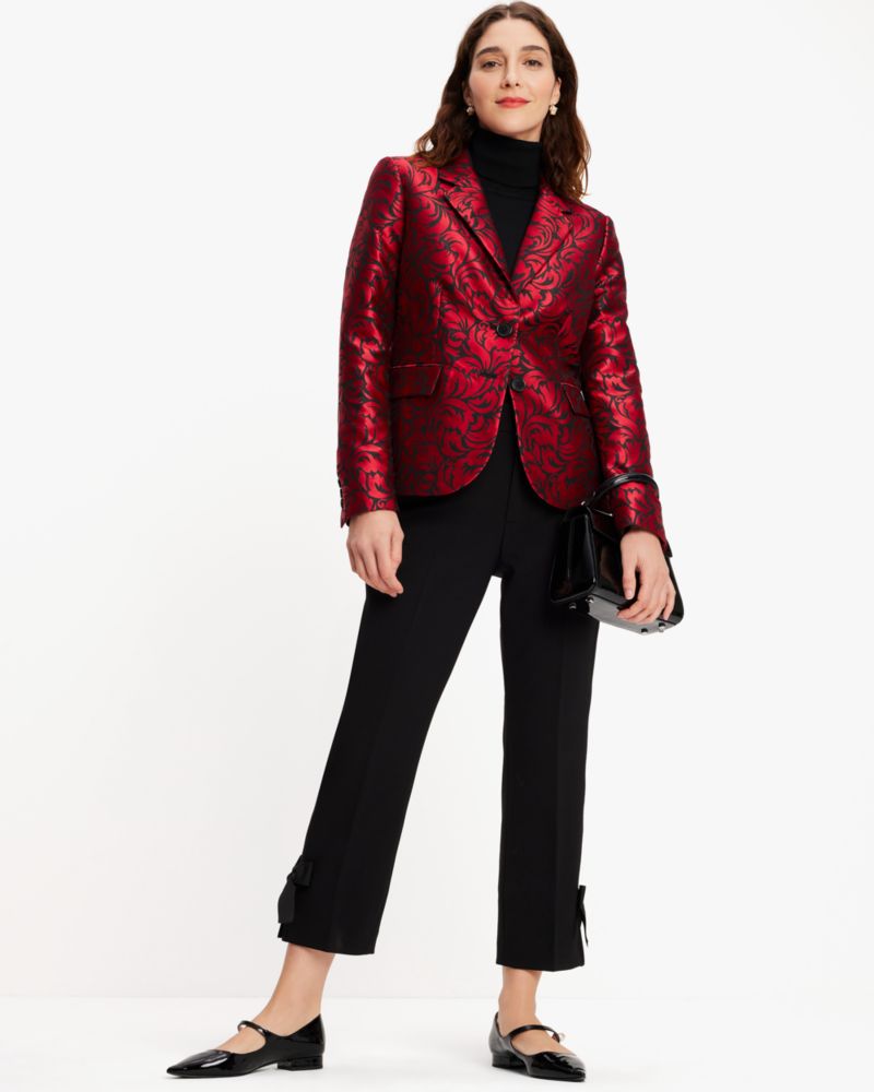 Flourish Swirl Brocade Blazer