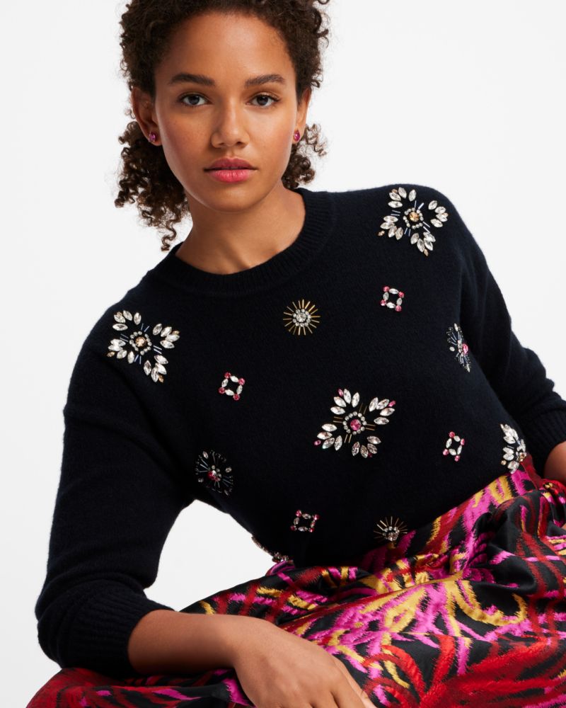 Rhinestone Embellished Sweater | Kate Spade New York