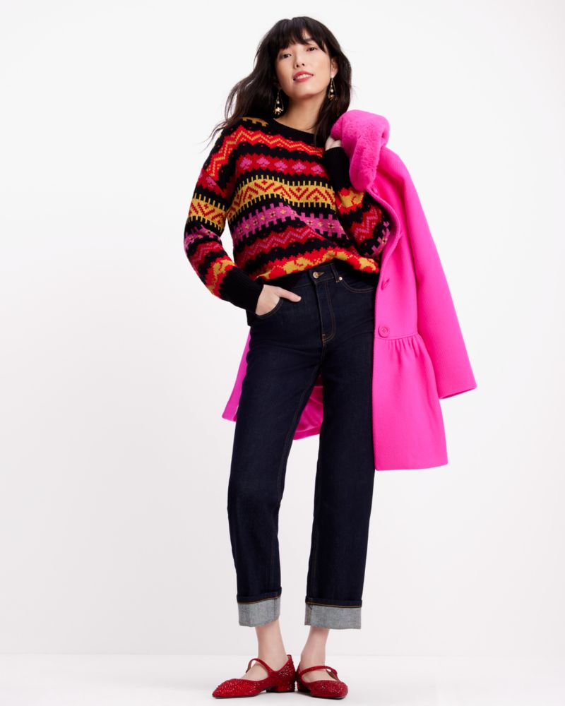 Kate Spade,Carnival Fair Isle Sweater,