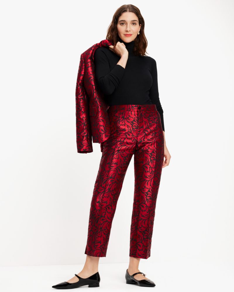 Kate Spade,Flourish Swirl Brocade Pants,