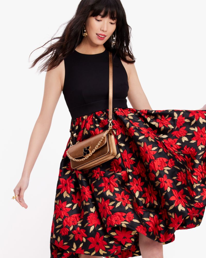 Shop kate spade new york Floral Bud Brocade Midi-Dress