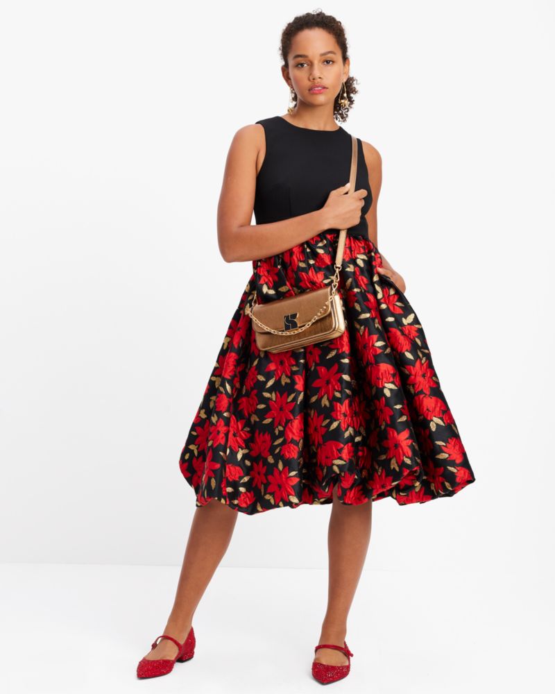 Kate Spade Winter Blooms Brocade Dress. 6