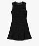 Kate Spade,Flounce Tweed Dress,Black