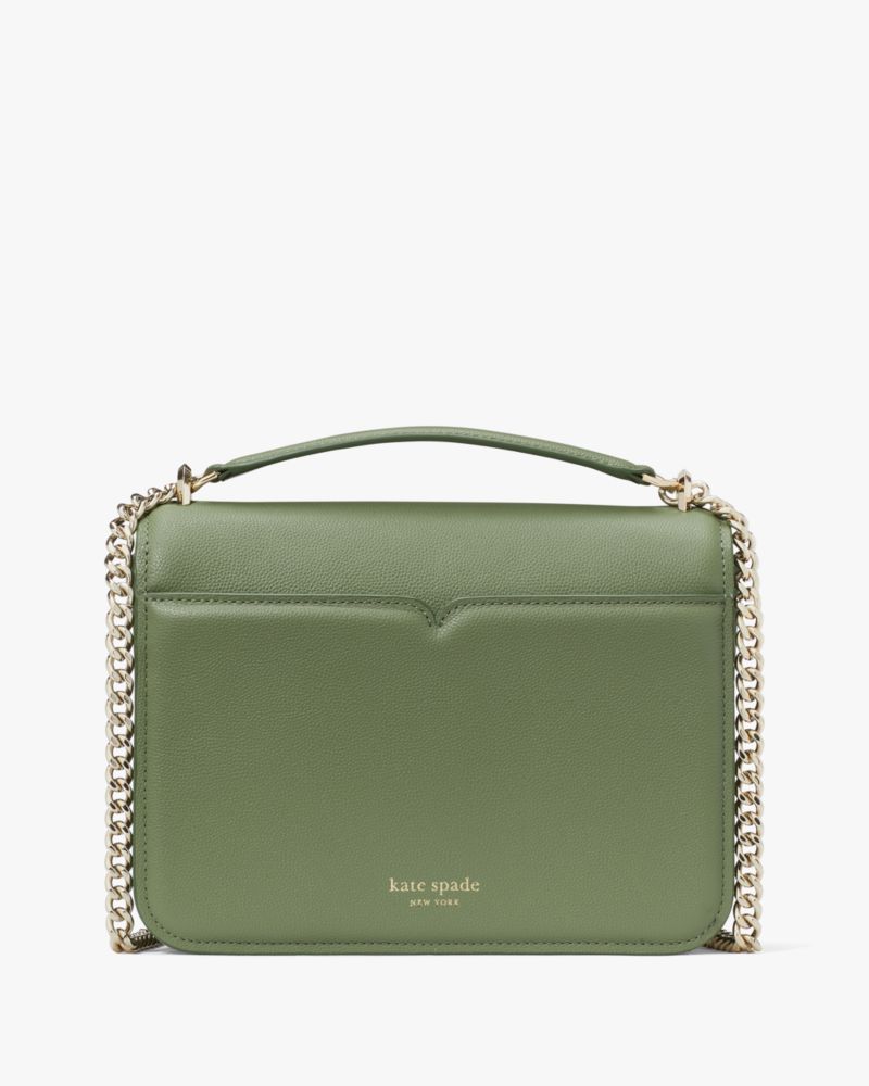 Kate Spade Women's Green Locket Large Flap Shoulder Bag, Green Purse, purchases Crossbody