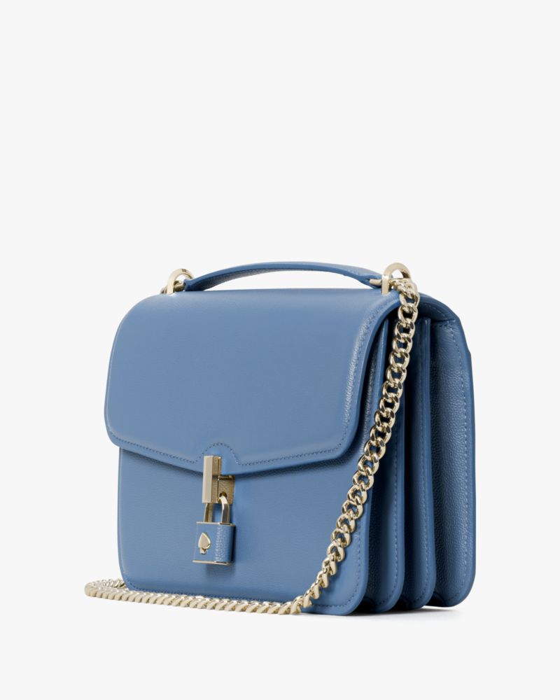 Kate Spade,Locket Large Flap Shoulder Bag,Manta Blue