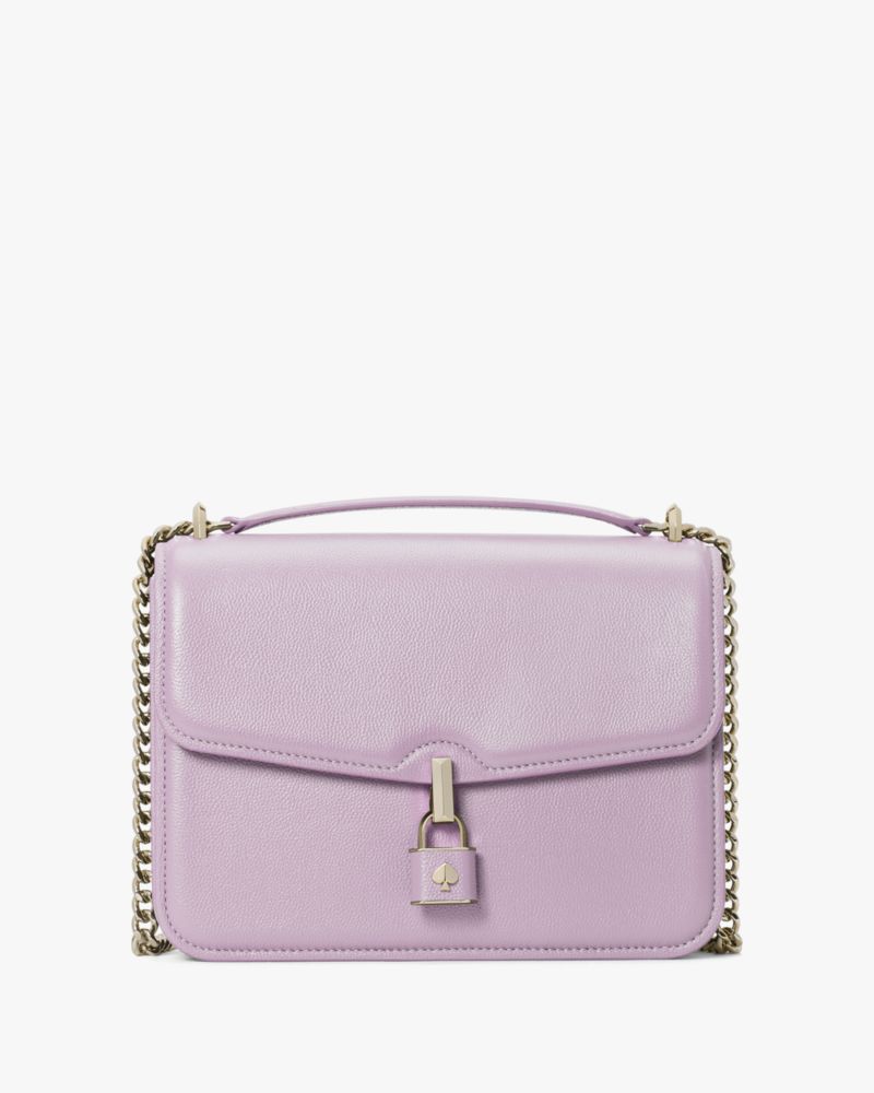 Kate Spade Morgan Croc-Embossed Chain Card Case, Violet Mist