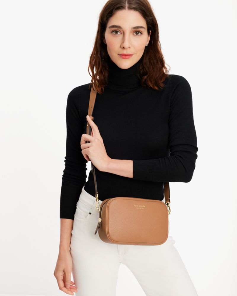 Kate Spade,Roulette Medium Messenger Bag,Bungalow Brown