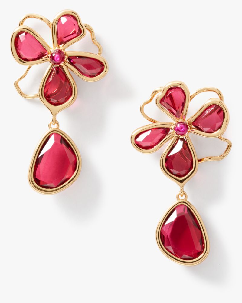 Kate spade crystal flower on sale earrings