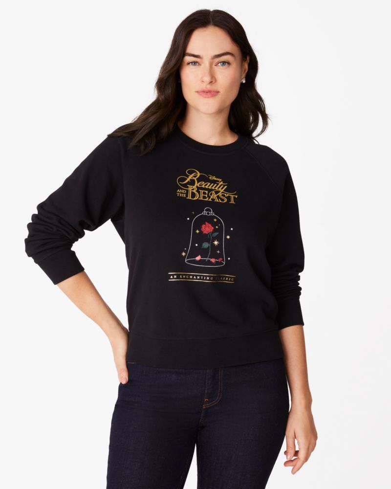 Kate Spade,Disney x Kate Spade New York Beauty and the Beast Sweatshirt,cotton,Black