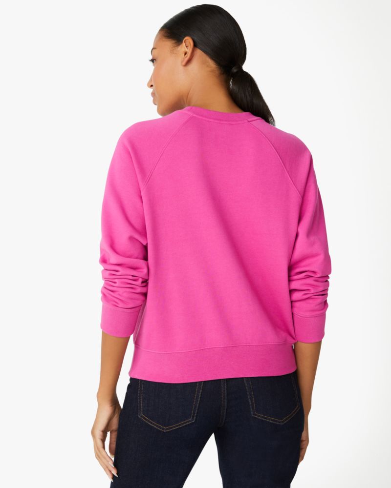 Kate Spade,Embroidered Logo Sweatshirt,Fuchsia