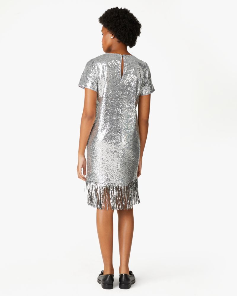 Louis Feraud Symetrical Black/White Sequined Cocktail Dress – The