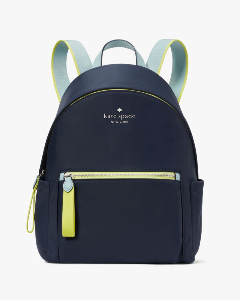 Kate Spade,Chelsea Medium Backpack,Colorblock,Blazer Blue Multi