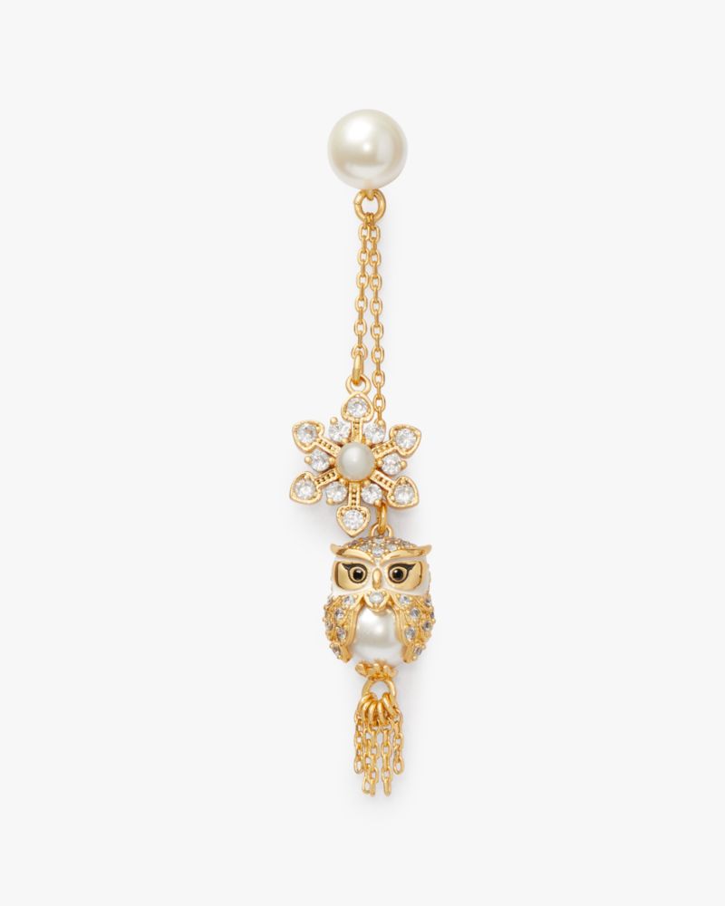 Kate Spade,Hoot Owl Linear Earrings,