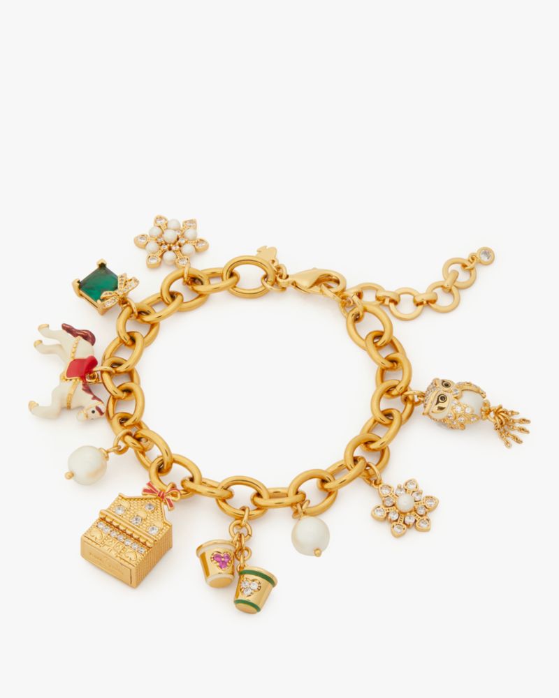 Kate Spade,Winter Wonderland Charm Bracelet,Multi