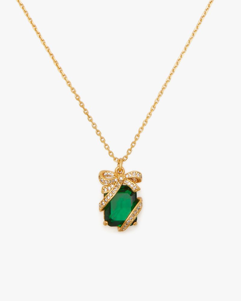 Kate Spade,Pave Emerald Present Pendant,