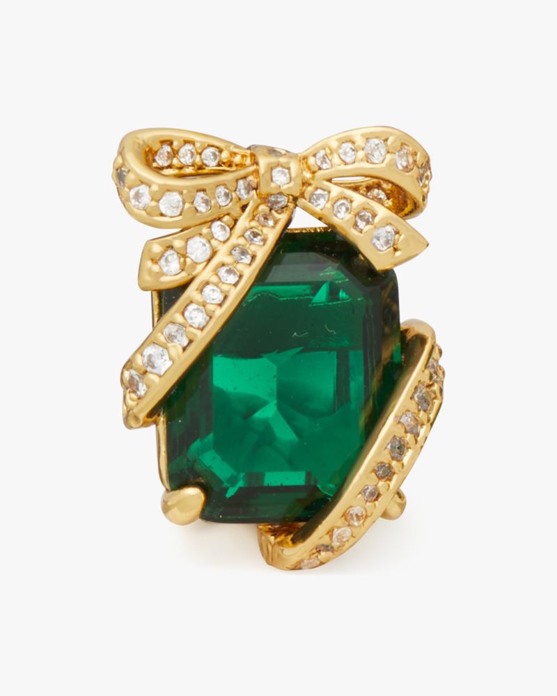 Kate Spade,Pave Emerald Present Studs,Emerald