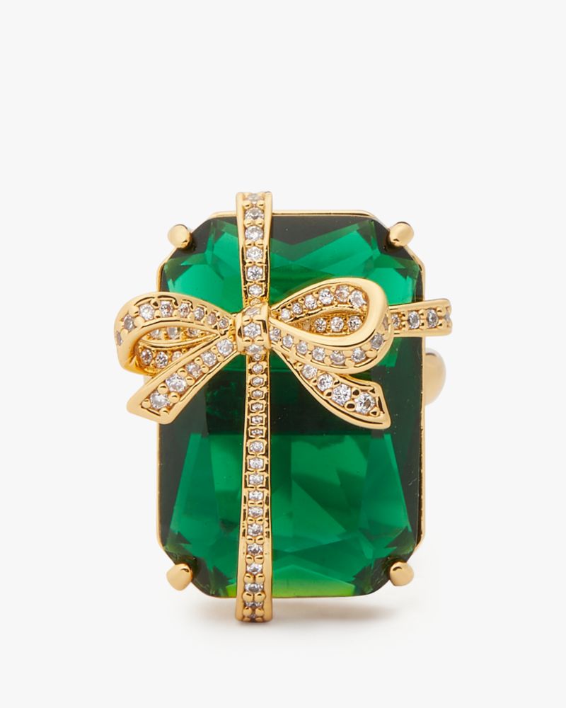 Kate Spade,Pave Emerald Present Cocktail Ring,