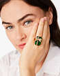 Kate Spade,Pave Emerald Present Cocktail Ring,Emerald