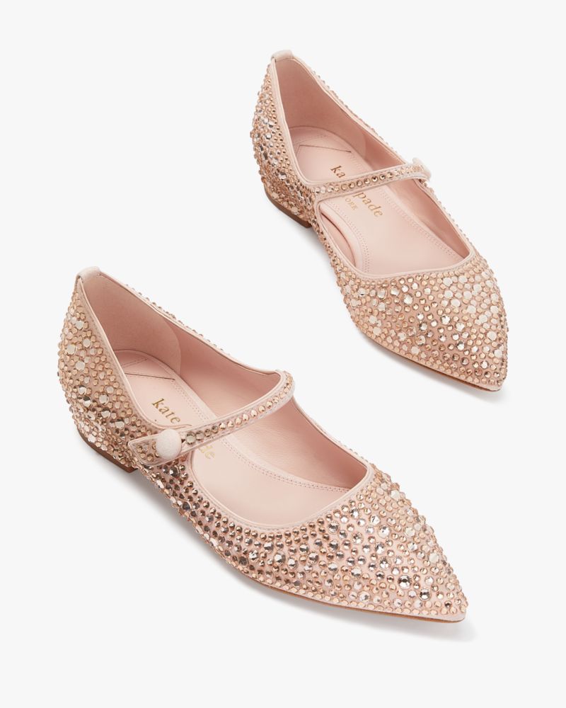 Kate Spade,Maya Crystal Flats,Mochi Pink